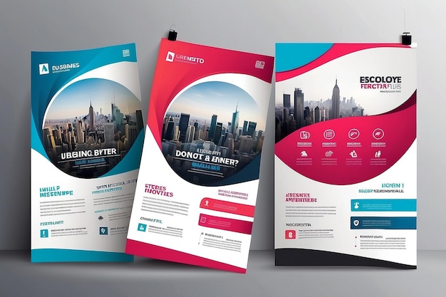 abstract vector business flyer template