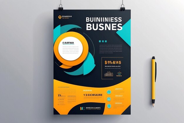 abstract vector business flyer template