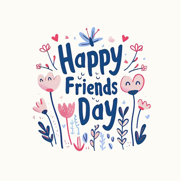 Photo abstract vector illustration design for a greeting card on happy international friendship day depic