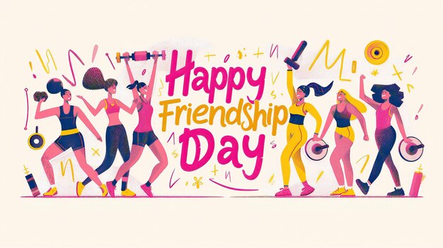 Photo abstract vector illustration design for a greeting card on happy international friendship day