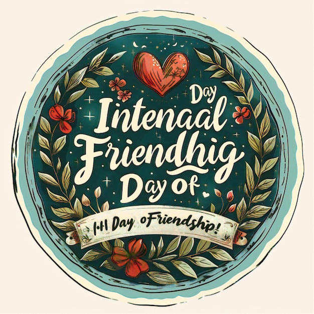 Abstract vector illustration design for a greeting card on Happy International Friendship Day