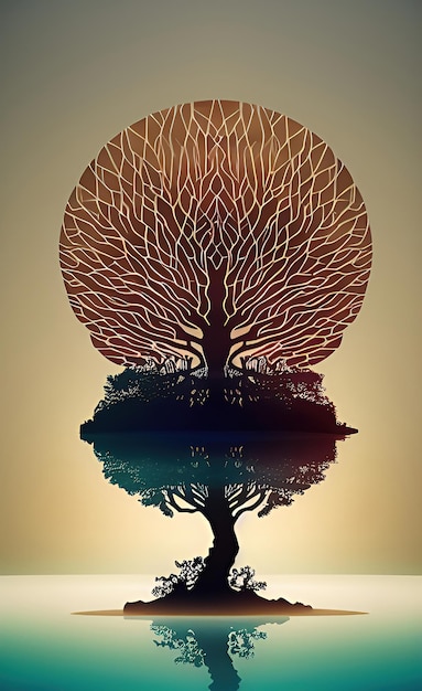 abstract vector illustration of tree