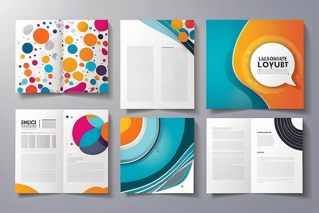 Foto abstract vector layout achtergrond set voor kunst sjabloon ontwerp lijst voorpagina
