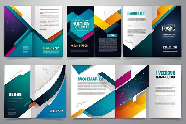 Abstract vector layout background set For art template design list front page