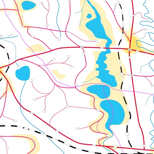 Foto mappa vettoriale astratta