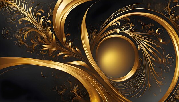 Photo abstract vector texture background with gold patterns and ornaments gorgeous background