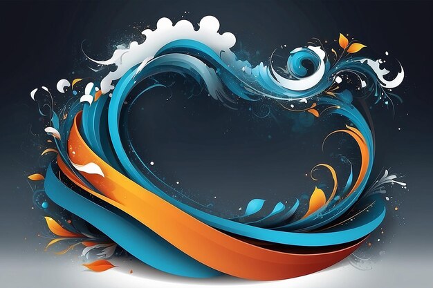 Photo abstract vector wave