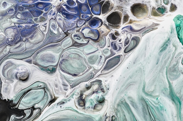 Abstract versicoloured background Luxury fluid art Waves splashes and blots of acrylic alcohol ink paints under water Multicolored marble texture