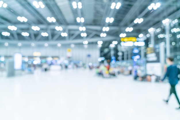 Abstract vervagen luchthaven terminal interieur