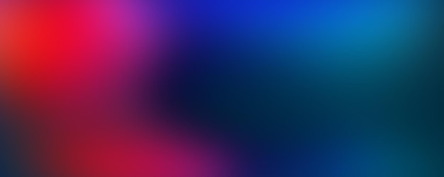 Abstract vibrant blurred multi-color glowing bright futuristic wide banner