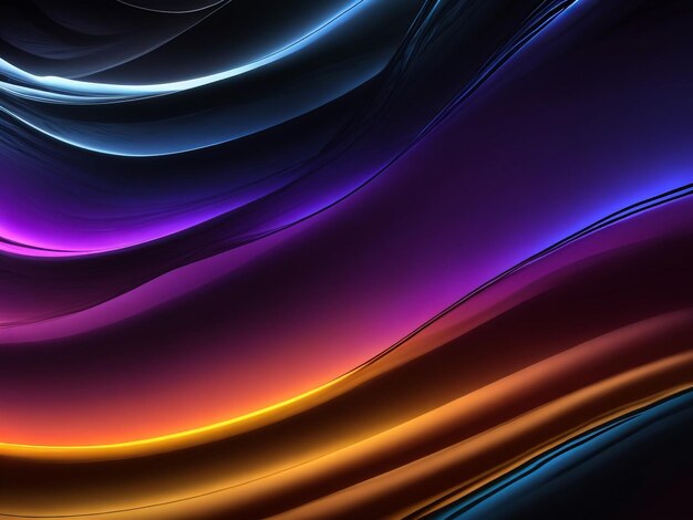 Abstract vibrant colors wavy flow 3d rendered illustration background scifi futuristic background