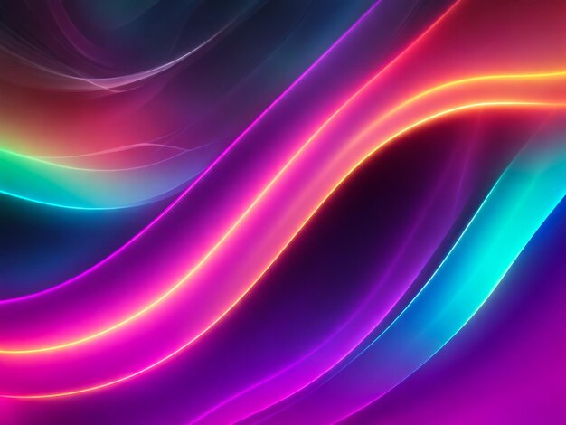 Abstract vibrant colors wavy flow 3d rendered illustration background scifi futuristic background