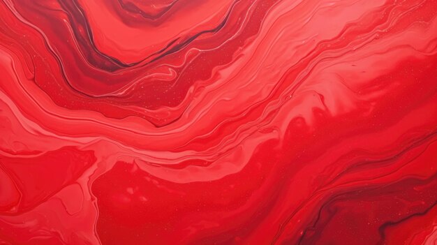 Фото Абстрактная жидкая красная фоновая жидкая мраморная текстура
