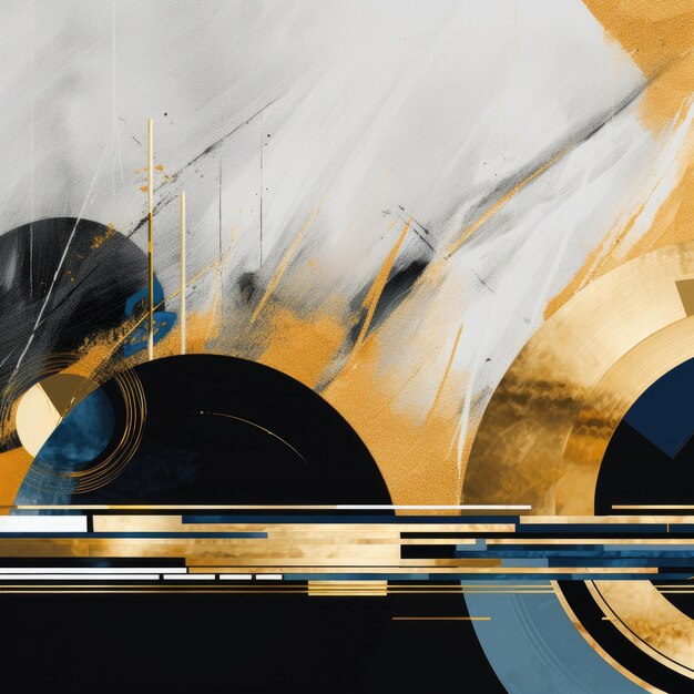 Abstract vinyl record and music technological background