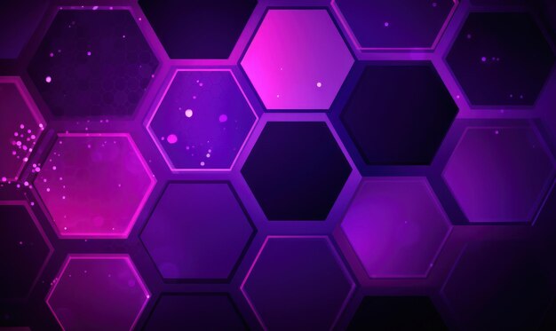 Abstract violet color background or wallpaper with hexagons