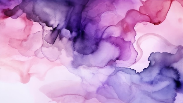 Abstract violet watercolor background ai generated