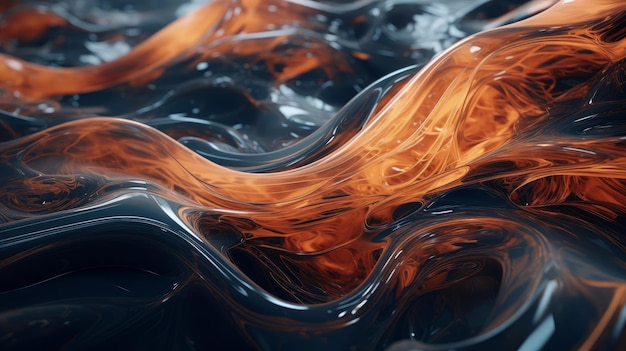Photo abstract visualizer with flowing liquidlike patterns conveying the fluidity and movement of audio