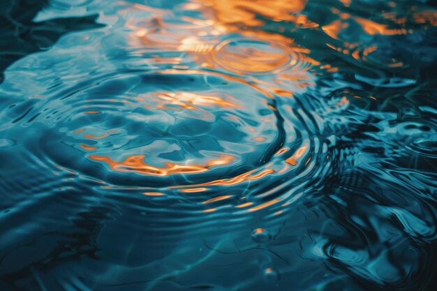 Abstract visuals created by water ripples Premium AI generated image