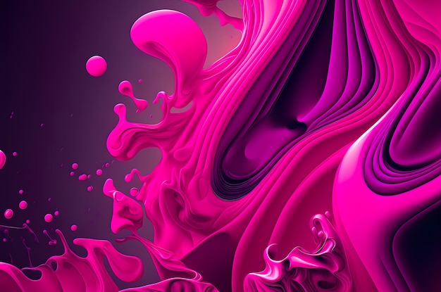 Abstract Viva Magenta behang