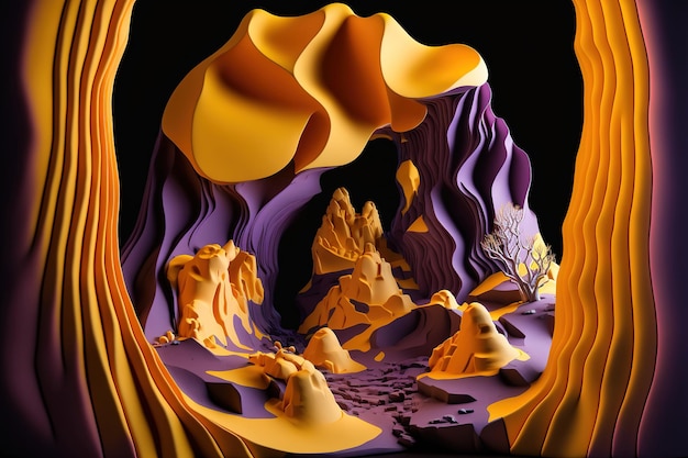 abstract vivid background of cave