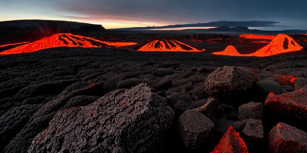 Abstract volcanic background basaltic lava