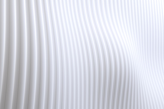 Abstract wall wave architecture white background details