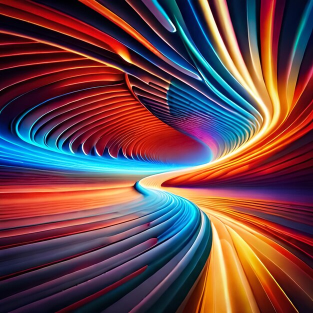 Abstract wallpaper background Colorful 3D Object