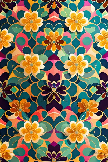 Abstract wallpaper background of flower pattern