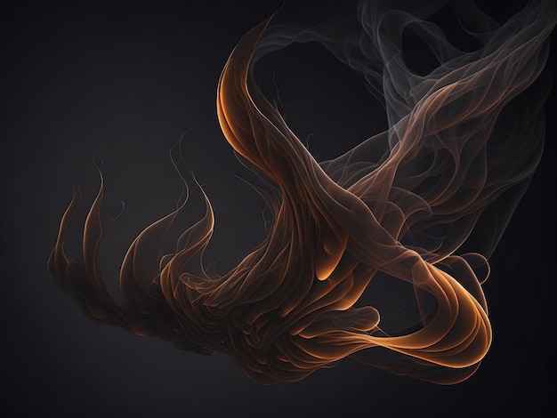 abstract wallpaper with a black and gold moving smoke