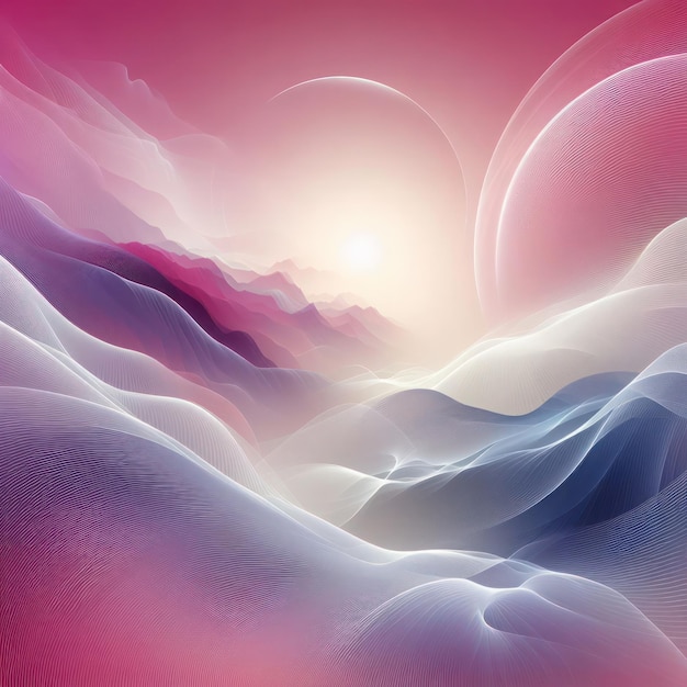 An abstract wallpaper with blending white and magenta soft gradients