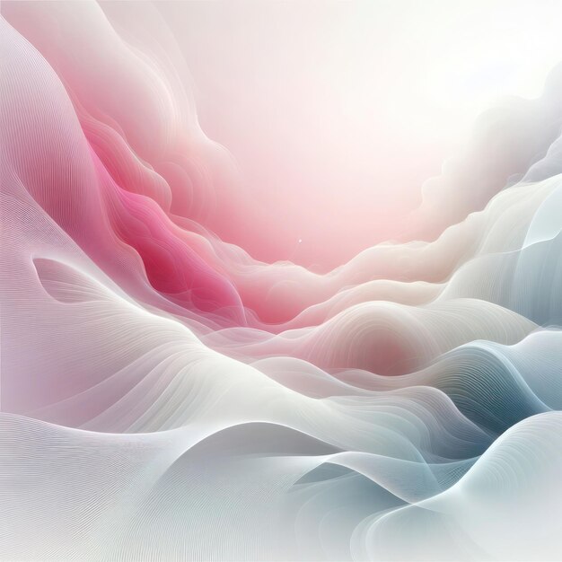 An abstract wallpaper with blending white and pink soft gradients