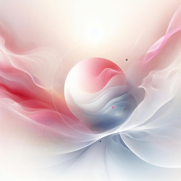 An abstract wallpaper with blending white and pink soft gradients