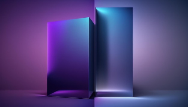 Abstract wallpaper with gradient colors background dark blue with purple rectangles