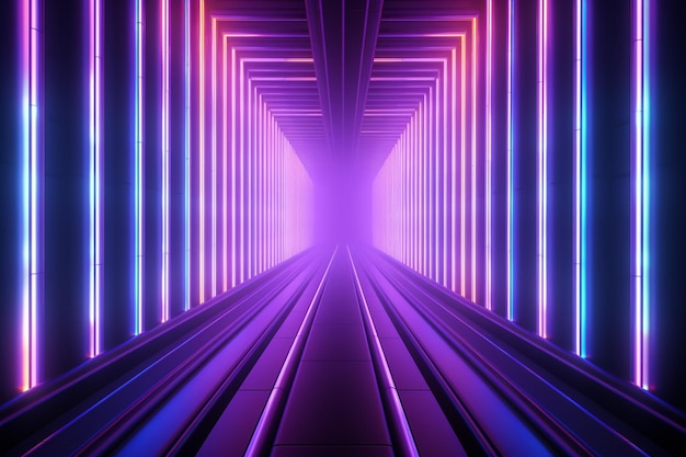 Abstract wallpaper with neon lights