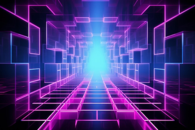 Abstract wallpaper with neon lights