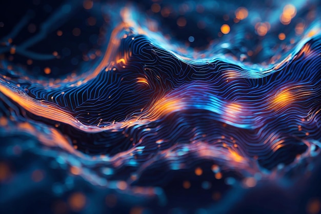Photo abstract wallpapers represent technology and ai in vibrant colors