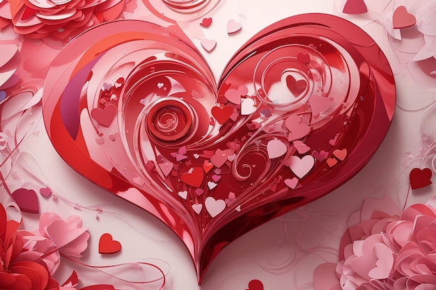 Abstract warm valentine background template Clipart