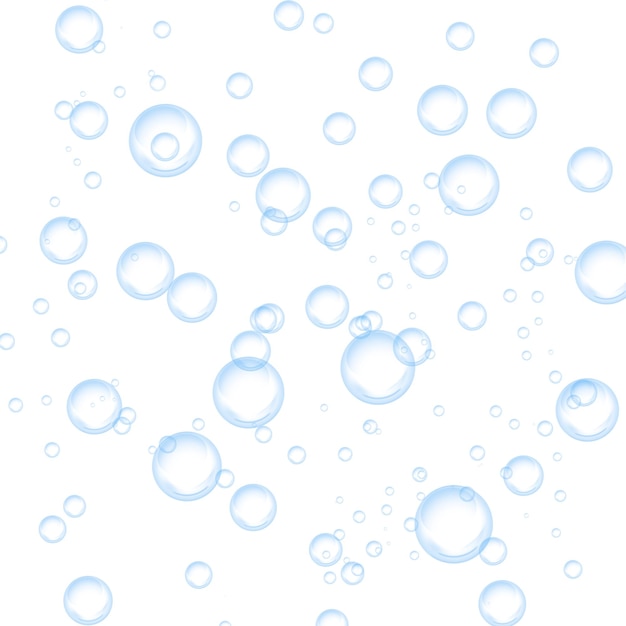 Abstract water bubble illustration water or soap bubbles on
white background