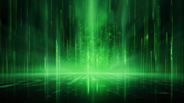 Abstract water dripping and flowing screen with color green backlight in very fantastic feel