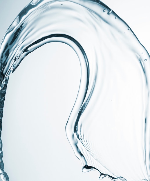 Abstract water shape on light background close-up