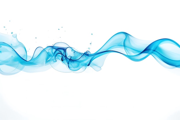 Photo abstract water shape on white background with copy space