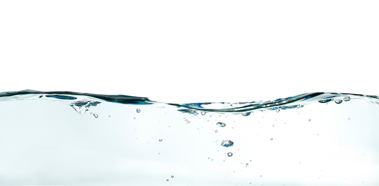 Photo abstract water wave splash isolated on white background.