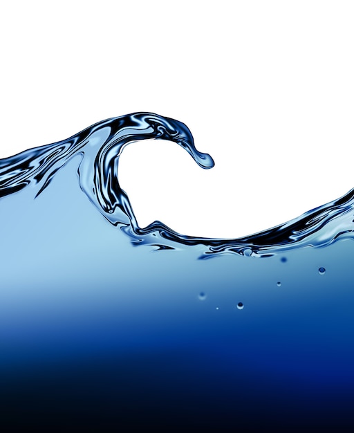 Abstract water wave with bubbles of air