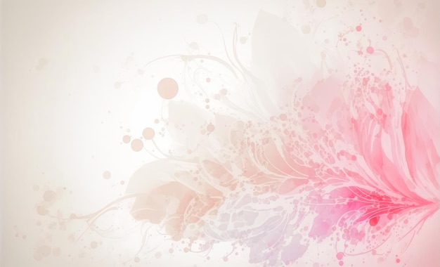 Photo abstract watercolor art background with pink flowers