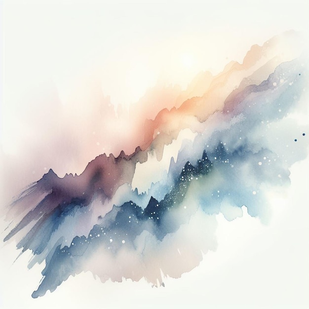 abstract watercolor art in white background