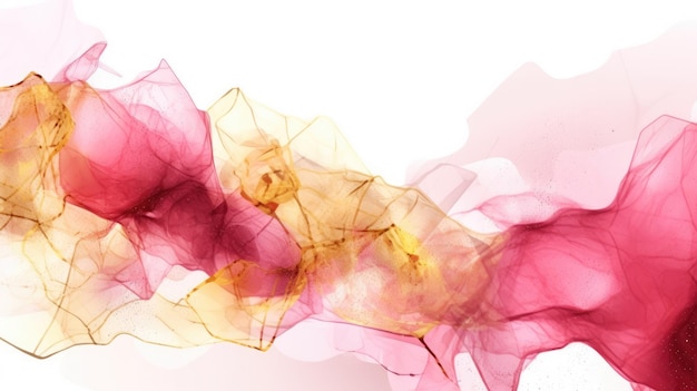 Abstract watercolor artwork mixed with buzzy geometric shapes for background of social media banner generative AI image