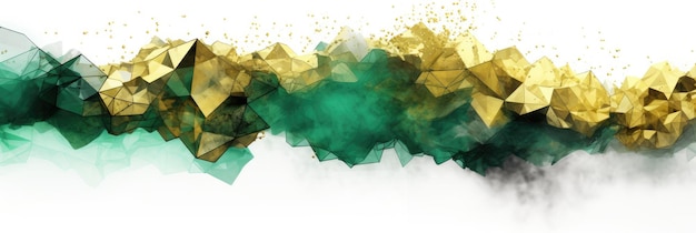 Abstract watercolor artwork mixed with buzzy geometric shapes for background of social media banner generative AI image