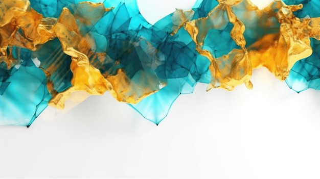 Abstract watercolor artwork mixed with buzzy geometric shapes for background of social media banner generative AI image