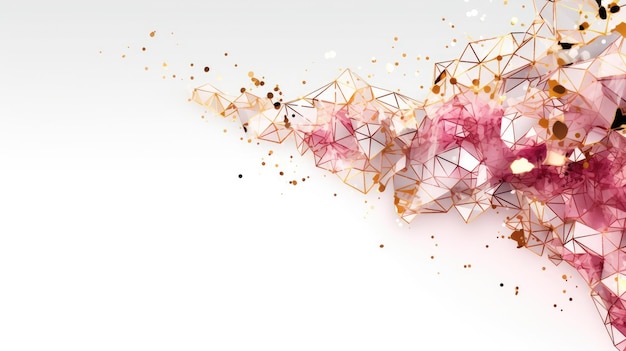 Абстрактные акварельные рисунки, смешанные с громкими геометрическими формами для фона баннера социальных сетей, генерирующее изображение ИИ