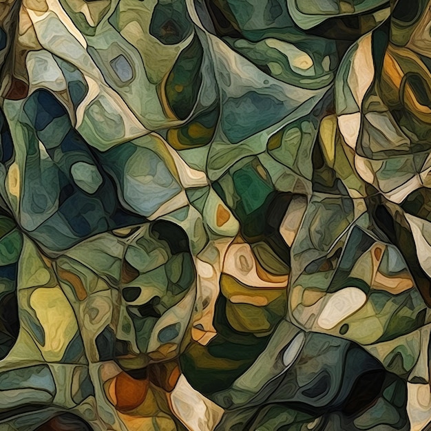 Abstract watercolor background in brown green and brown colors Handdrawn illustration